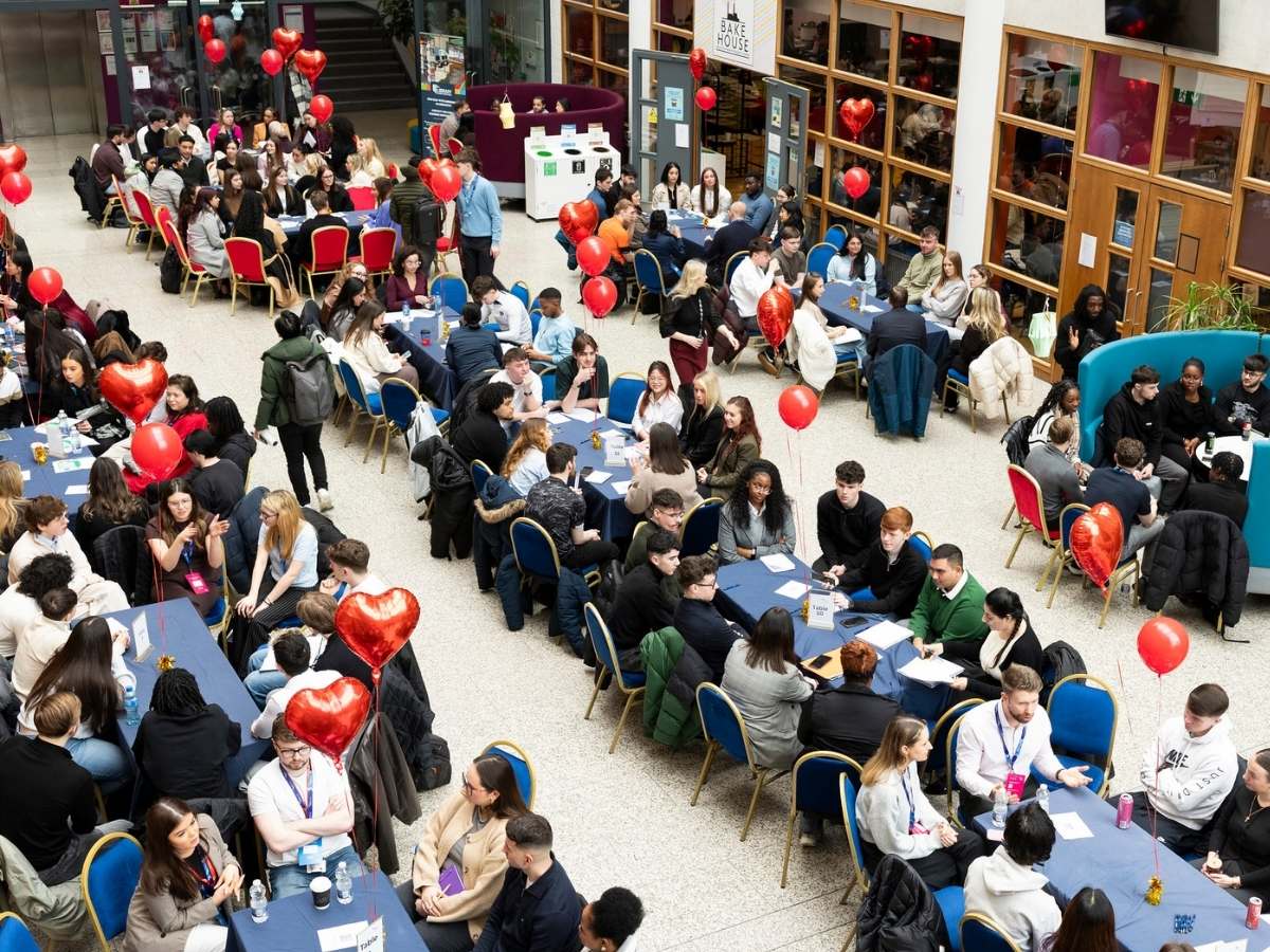 Students and employers gathered in NCI Atrium for the Just in Time Careers Fair